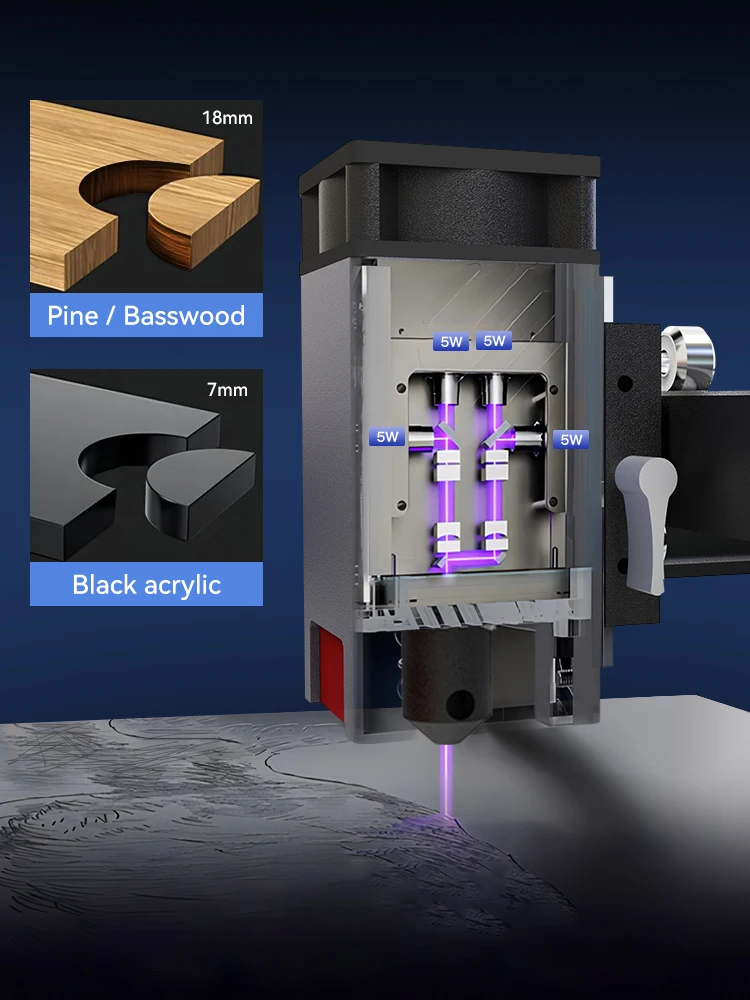 Лазерный гравировальный станок маленький автоматический настольный высокомощный режущий станок diy Многофункциональный домашний металлический маркировочный станок