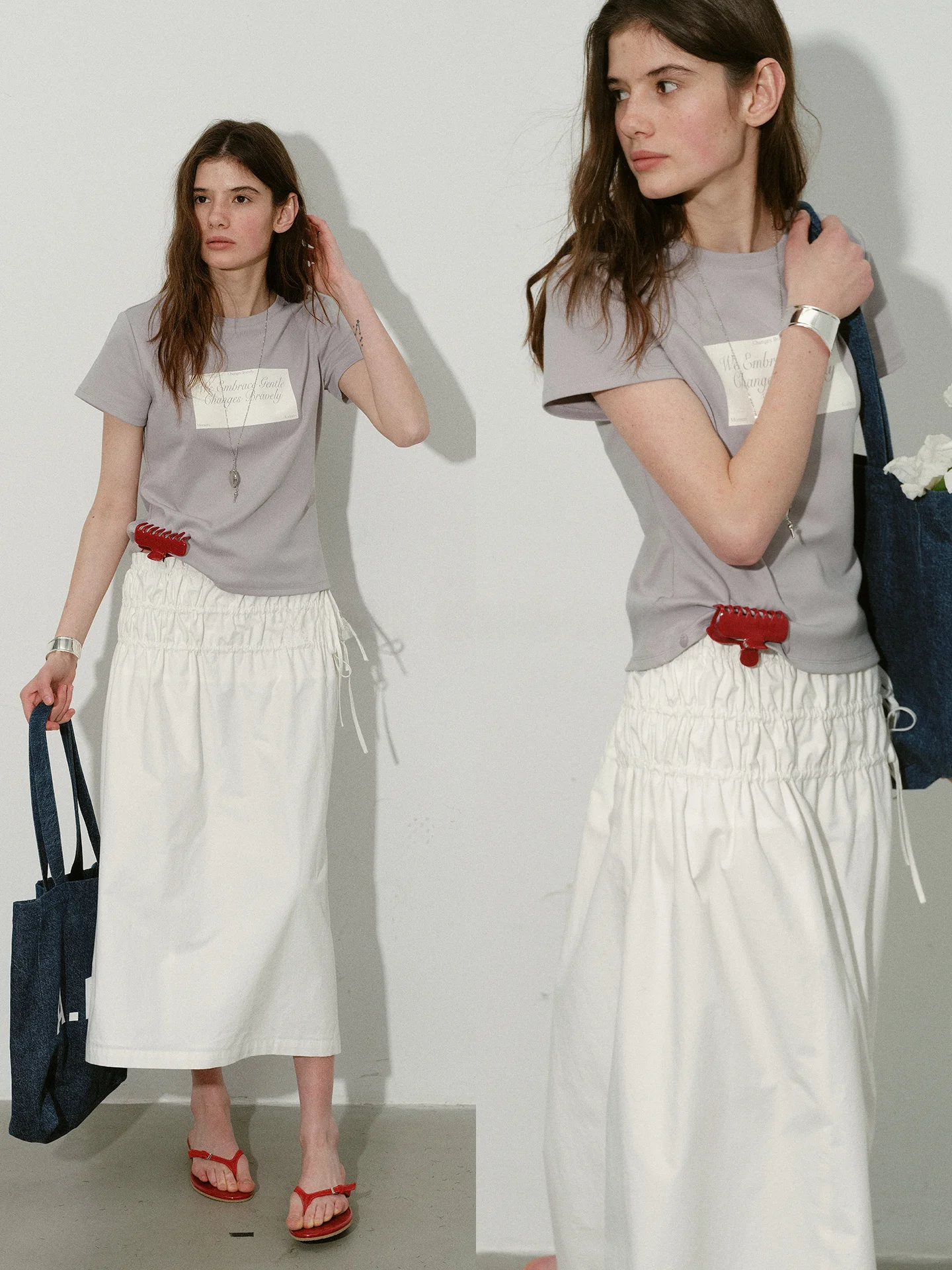 

Свободная юбка-полусолнце с завязками на талии для женщин, хлопковая, в повседневном стиле, летняя новинка, А-силуэт