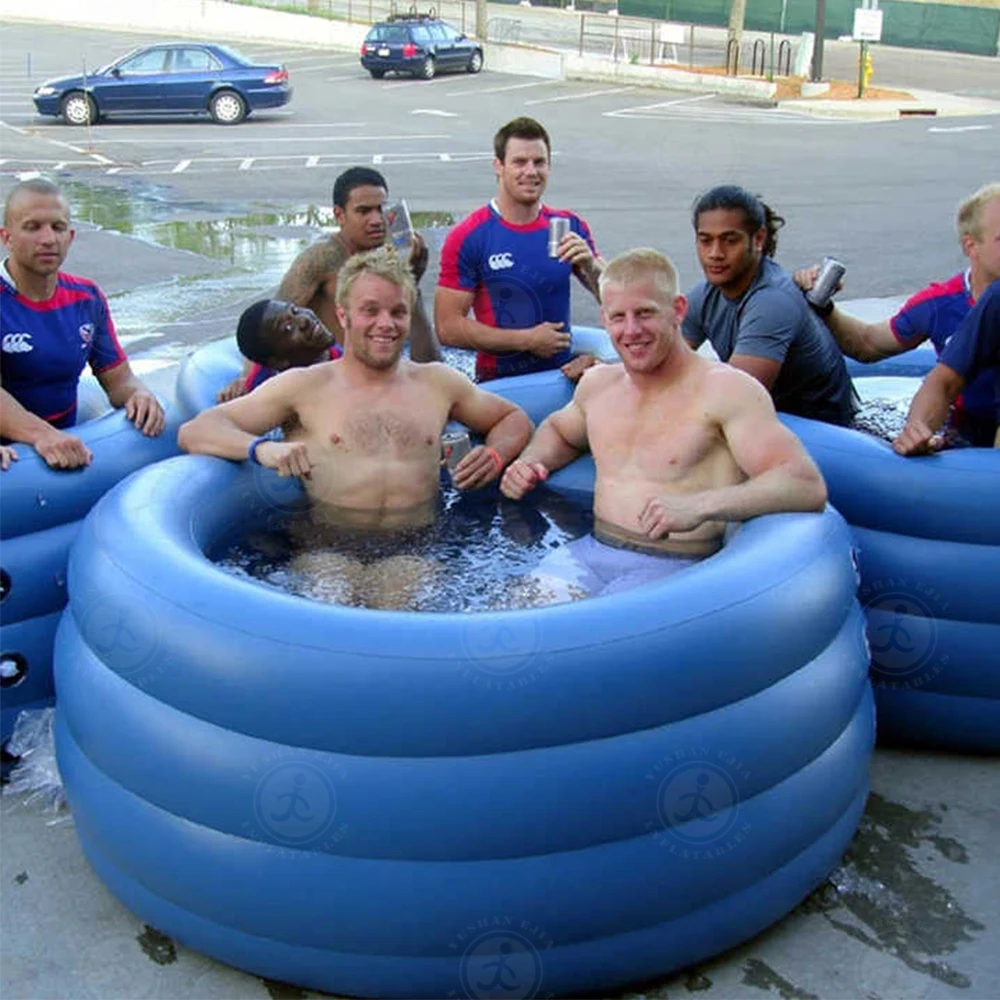 Sports Ice Tub Stand Alone Custom Logo Brand  Round Inflatable Portable Hot Tub for Athletes Health Recovery