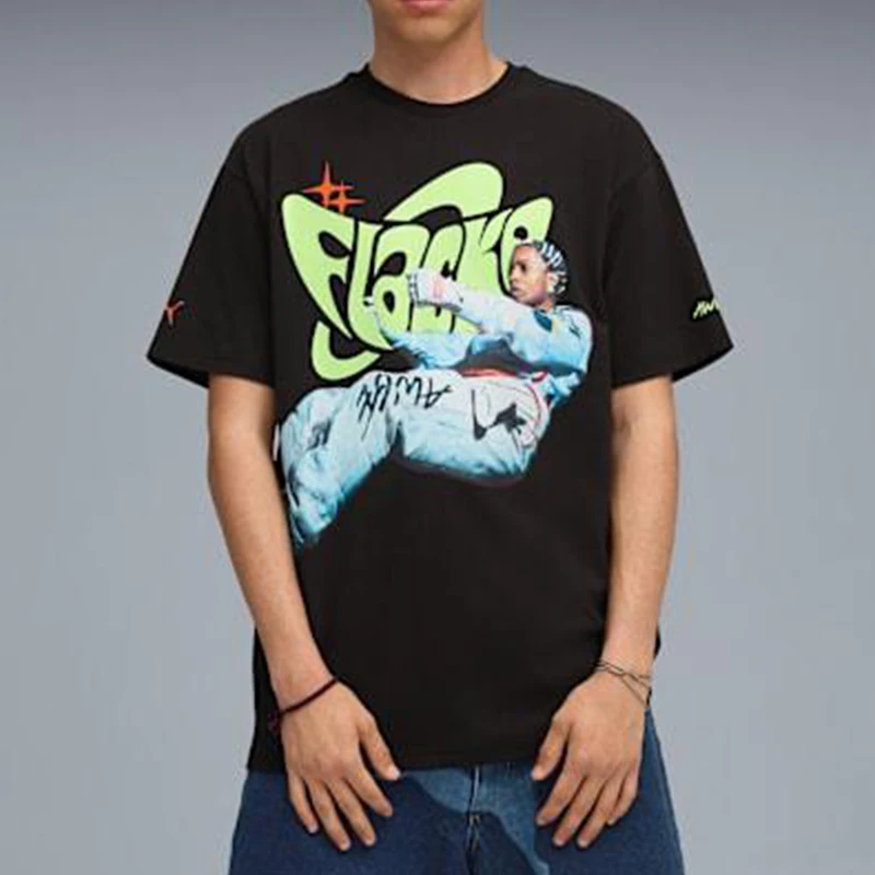 

Puma Authentic New Summer Men's and Women's Casual Printed Round Neck Short Sleeve 633389-01