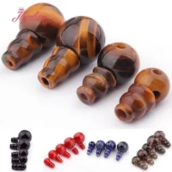 Smoky Quartzs Lapis Agate Quartz 3 Hole Buddha Mala Guru Stone for Tibetan Prayer Beads for DIY Accessories Jewelry Making 1 Set