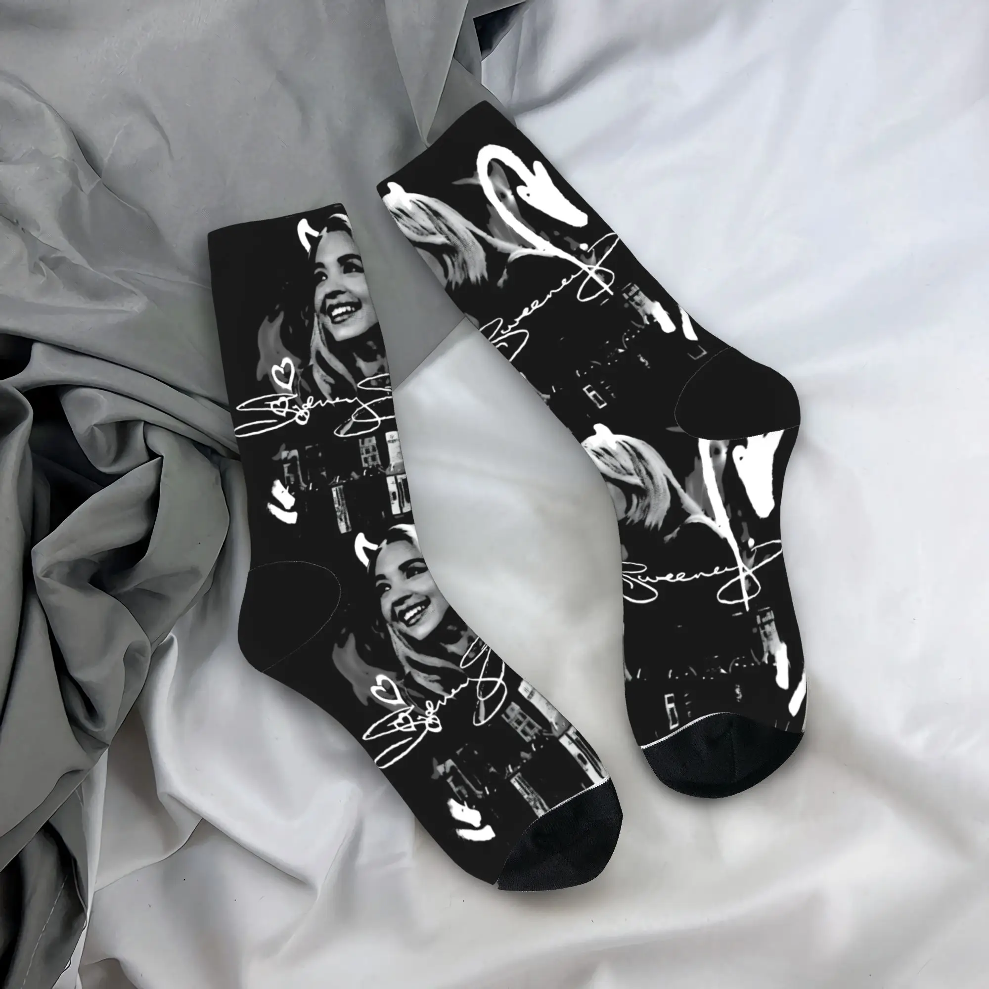 سيدني سويني الجوارب جوارب مضحكة الخريف عدم الانزلاق الرجال الجوارب مريحة الرسم في الهواء الطلق جوارب رياضية #1