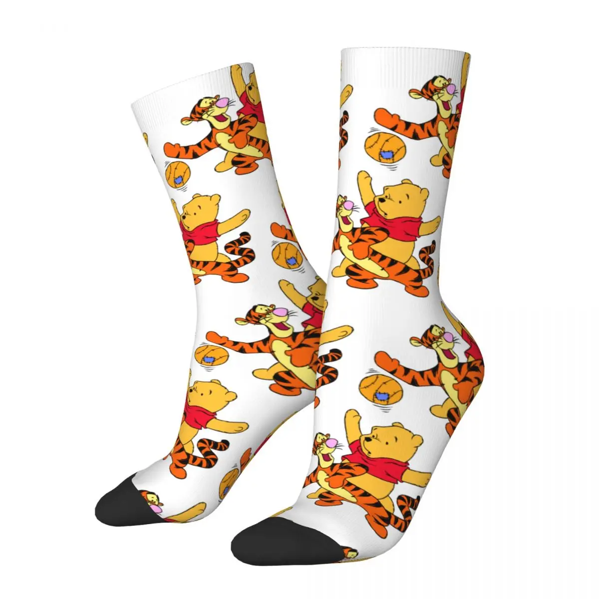 Hip Hop Retro Famous Disney Animation Crazy Men\'s compression Socks Unisex Winnie the Pooh Street Style Seamless Printed Funny