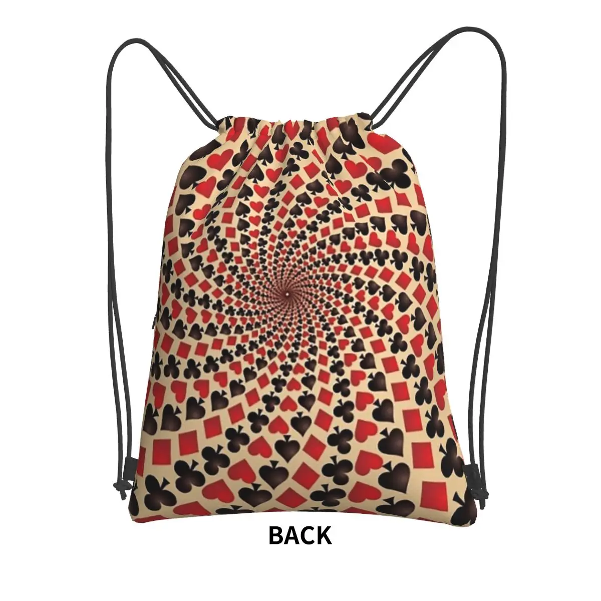 Ace Of Diamonds Playing Card Hearts Spades Backpacks Multi-function Drawstring Bags Storage Bag Book Bags for Travel School