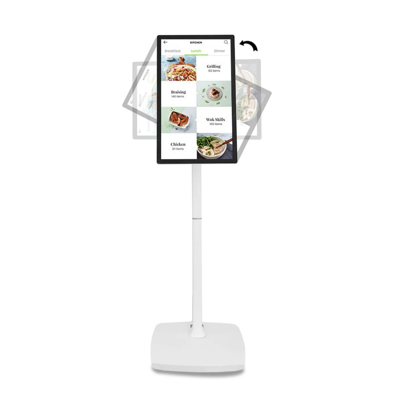 21.5 Inch Portable Rotatable Touch Screen Floor Standing Smart Display TV, 13MP  for Office Home Aliexpress Hot