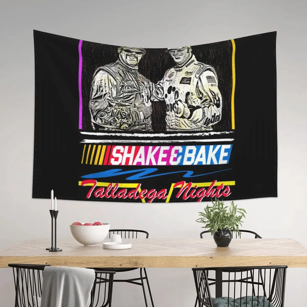 

SHAKE N BAKE Race Day Colorway Tapestry Wall Hanging Aesthetic Room Decor Korean Art Mural Tapestry