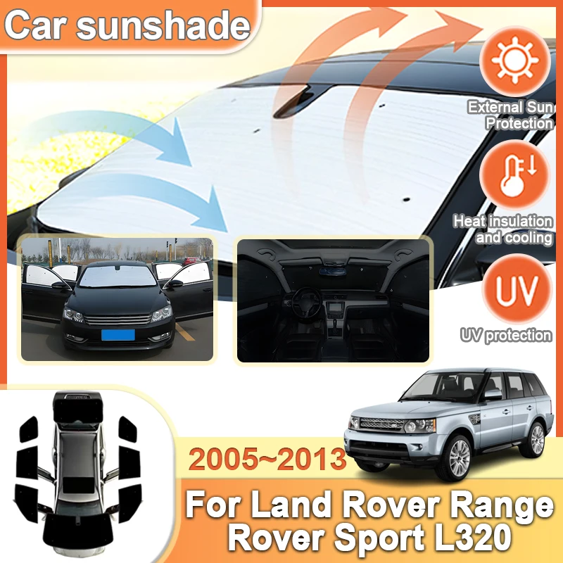 

Full Car Covers Sun Visors For Land Rover Range Rover Sport L320 2005~2013 Window Visor Coverage Car Sunscreen Window Sun Tool