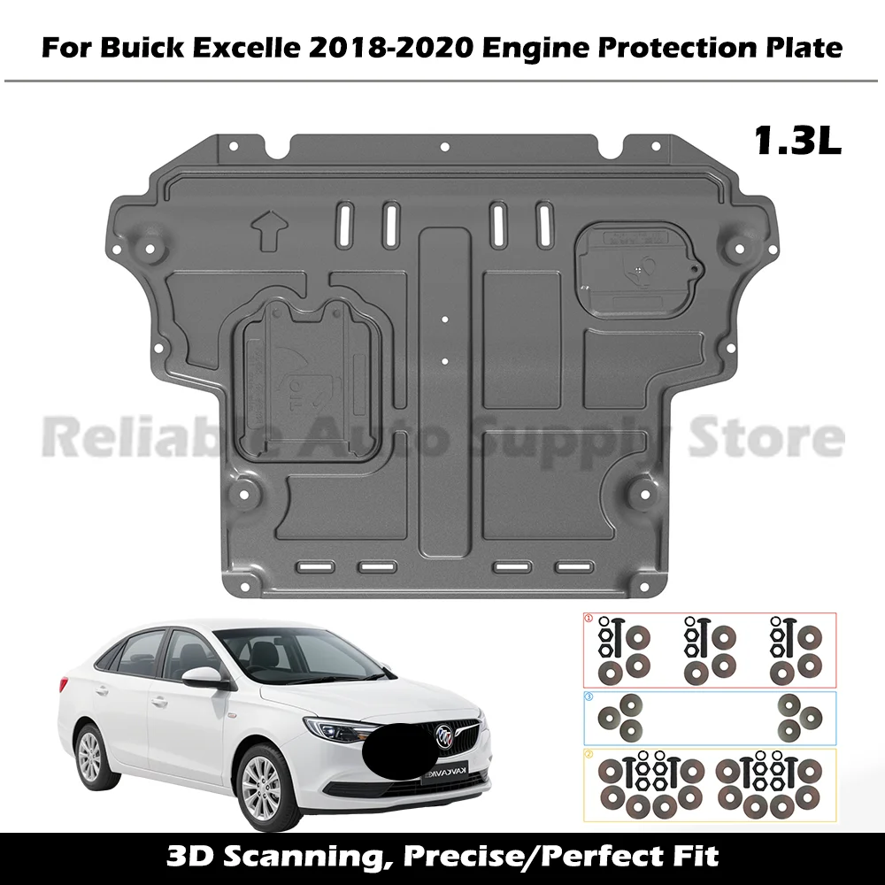 

High Quality Alloy Engine Guard Durable Underbody Protection Splash Proof Mud Flap Car Bottom Shield For Buick Excelle 2018-2020