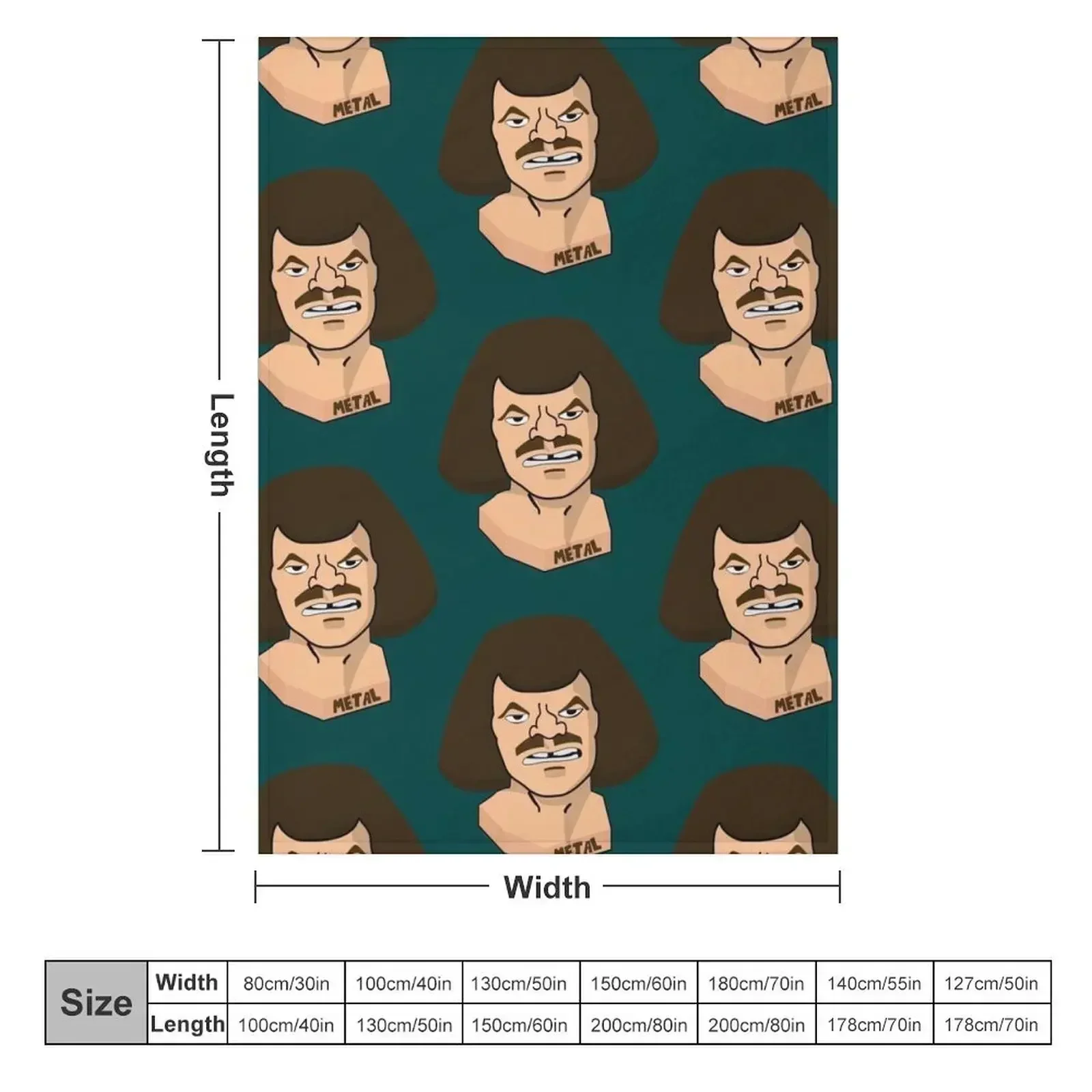 William Murderface Statue Metalocalypse Throw Blanket Sofas For Baby Blankets Sofas Of Decoration cosplay anime Blankets