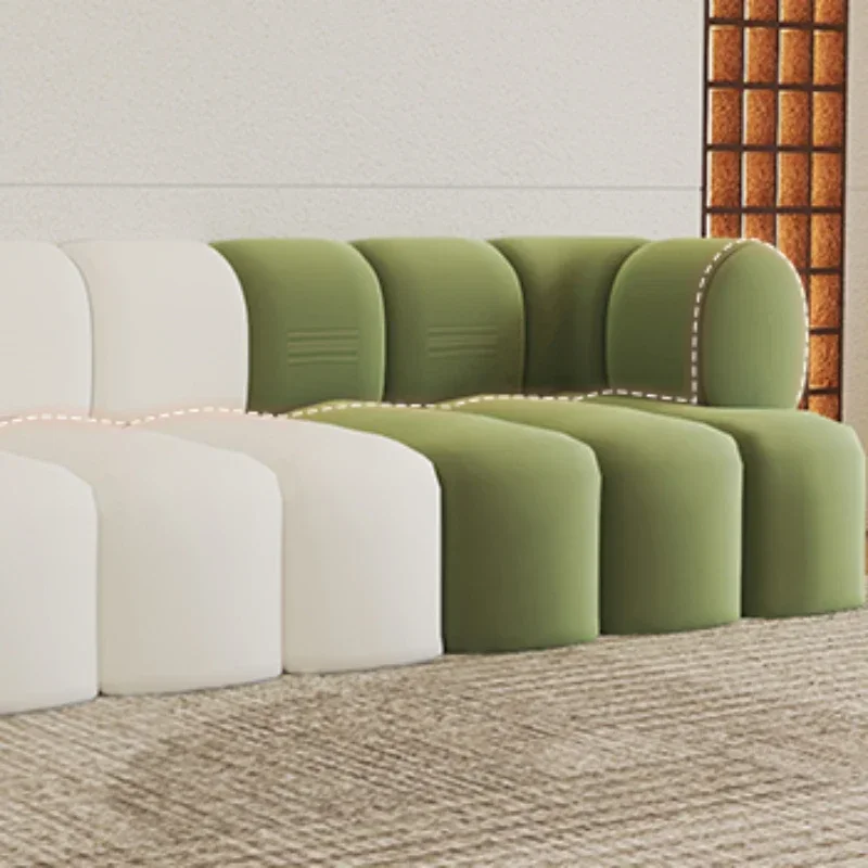 Minimalist Nordic Living Rooms Sofa Fabric Creative Leisure Medieval Simple Luxury Sofa Lazy Designer Modern Sillon Furniture image 6