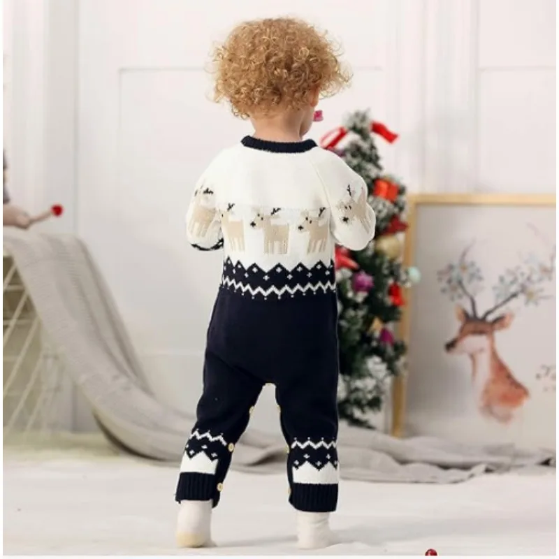 سترة عيد الميلاد للأطفال الصغار ملابس الرنة بأكمام طويلة ملابس حمراء بيبي روبا بيبي نينا بذلة جديدة