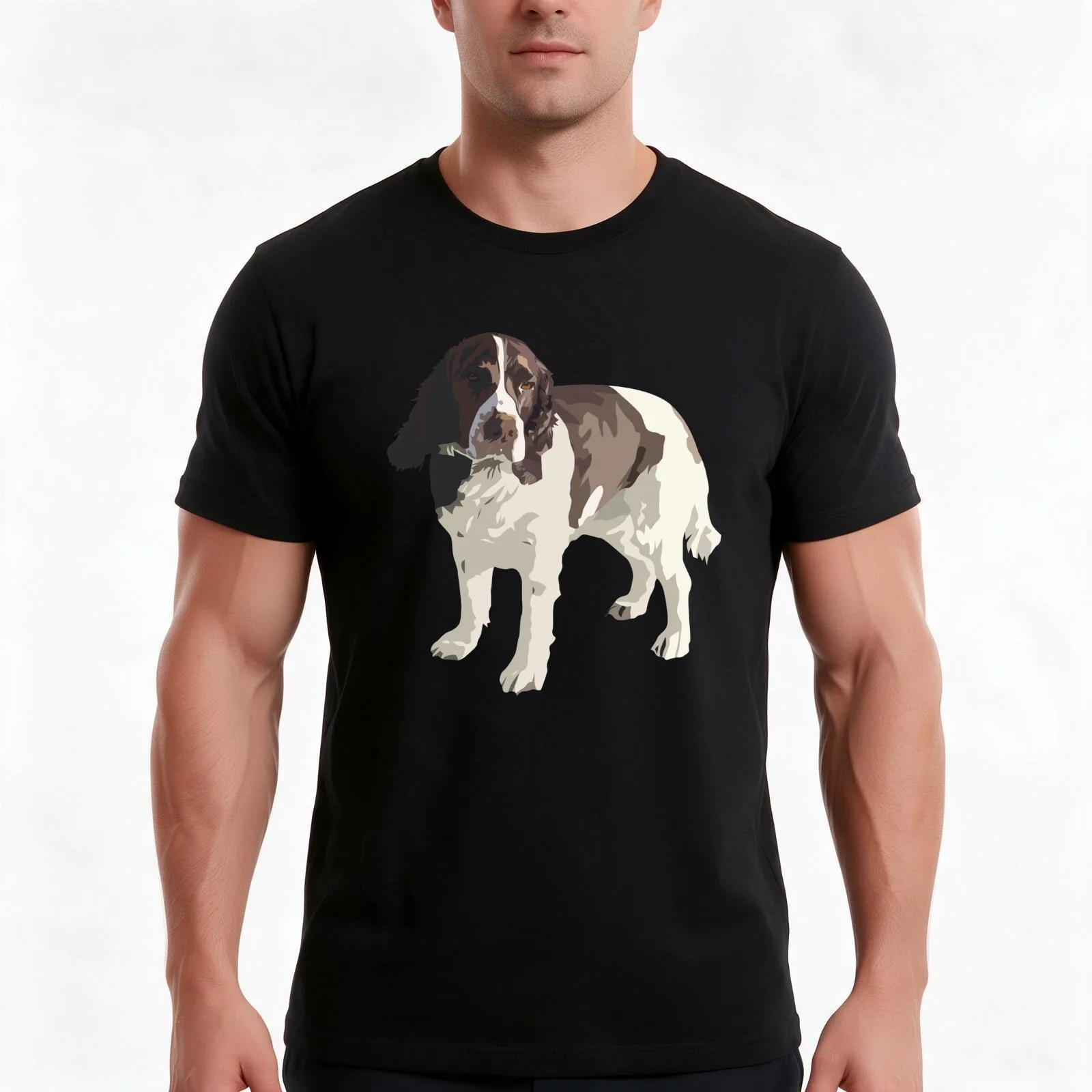 Springer spaniel T-Shirt Summer Casual Cotton Tee Oversized Streetwear Tops Vintage Graphic Print Loose Fit Short Sleeve