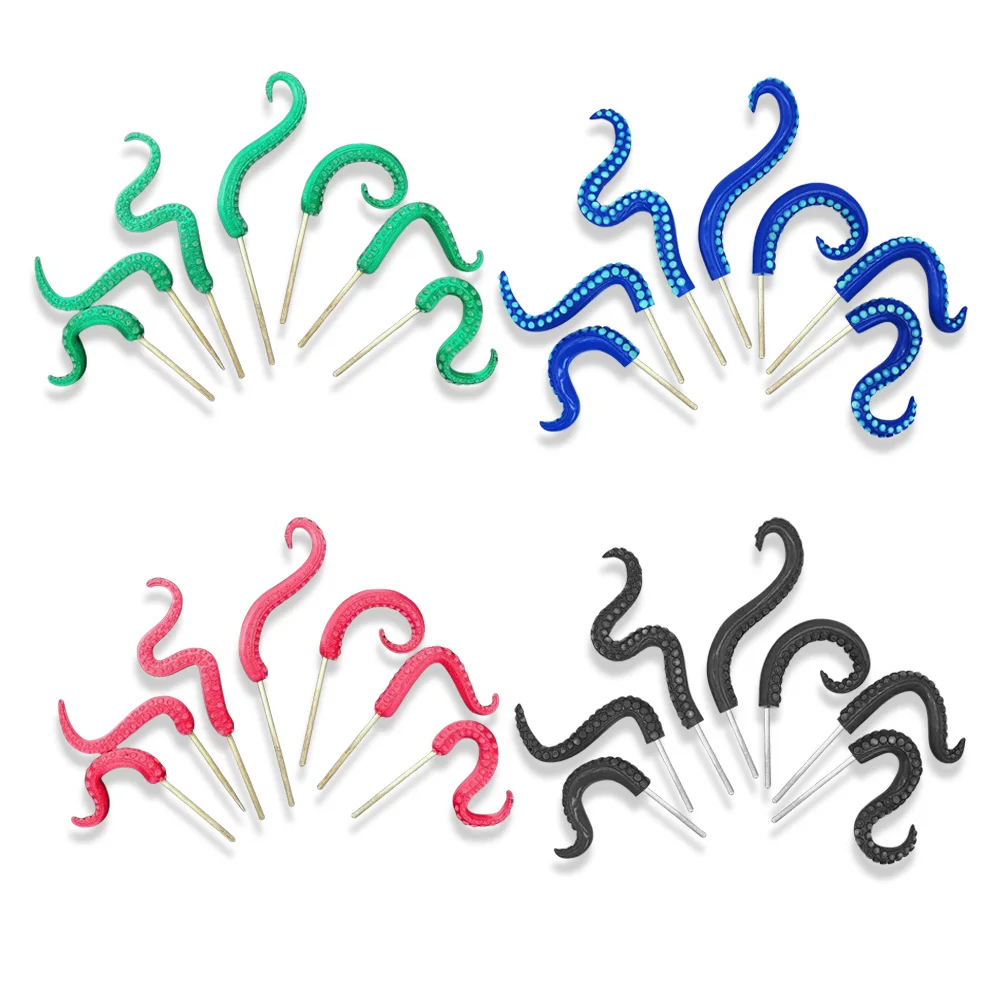 7Pcs Octopus Tentacle Plant Stakes Resin Luminescent Octopus Plant Stakes Seamonster Tentacles Stakes Indoor Plant Accessories