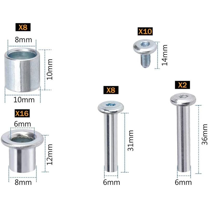 Top!-Inline Skate Axle Spacer Screw,Skate Wheel Bearing Spacer,Roller Skate Replacement Parts With Axle&Axles Screws&Wrench