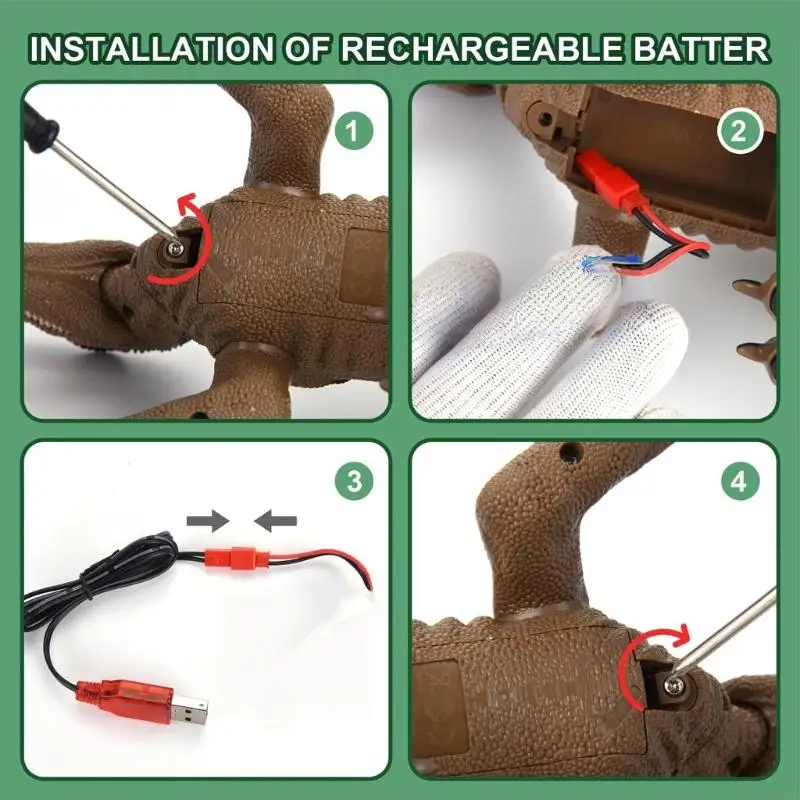 

Электрическая игрушка-архозавр с ИК-управлением, функцией распыления тумана, перезаряжаемой батареей и реалистичным планом кожи