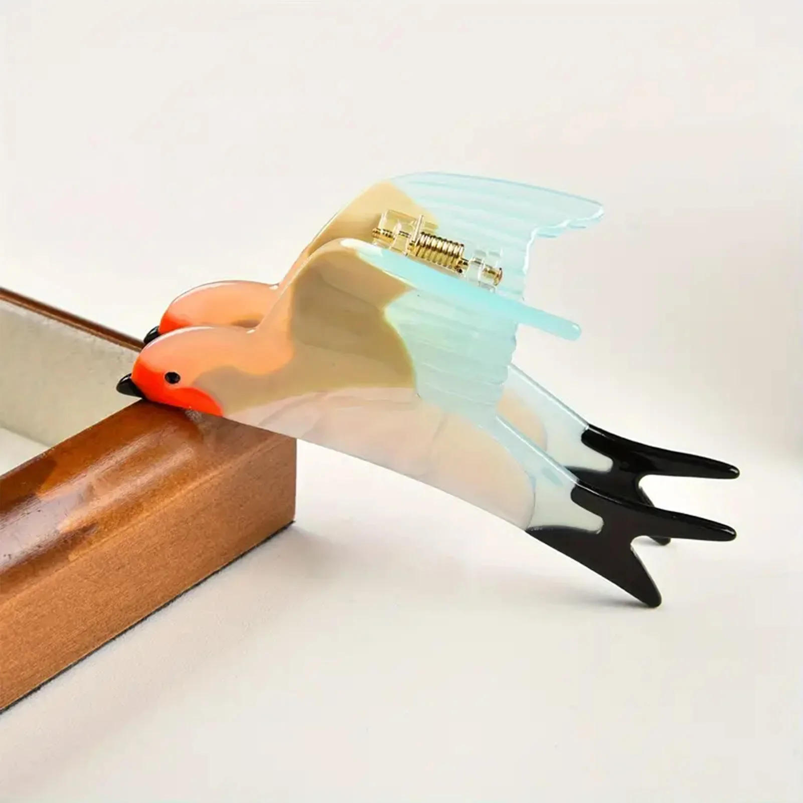 Funny Swallow Hair Claw Barrettes Cartoon Birds Pattern Design Hair Claw Clips for Women Girls Ponytail Holder Hair Accessories