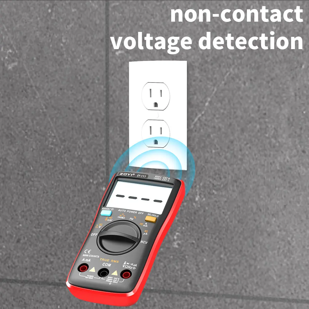 Imagem -03 - Multímetro Digital Anti-burn Alta Precisão Alcance Automático Display Digital Home Compact Zoyi-zt111