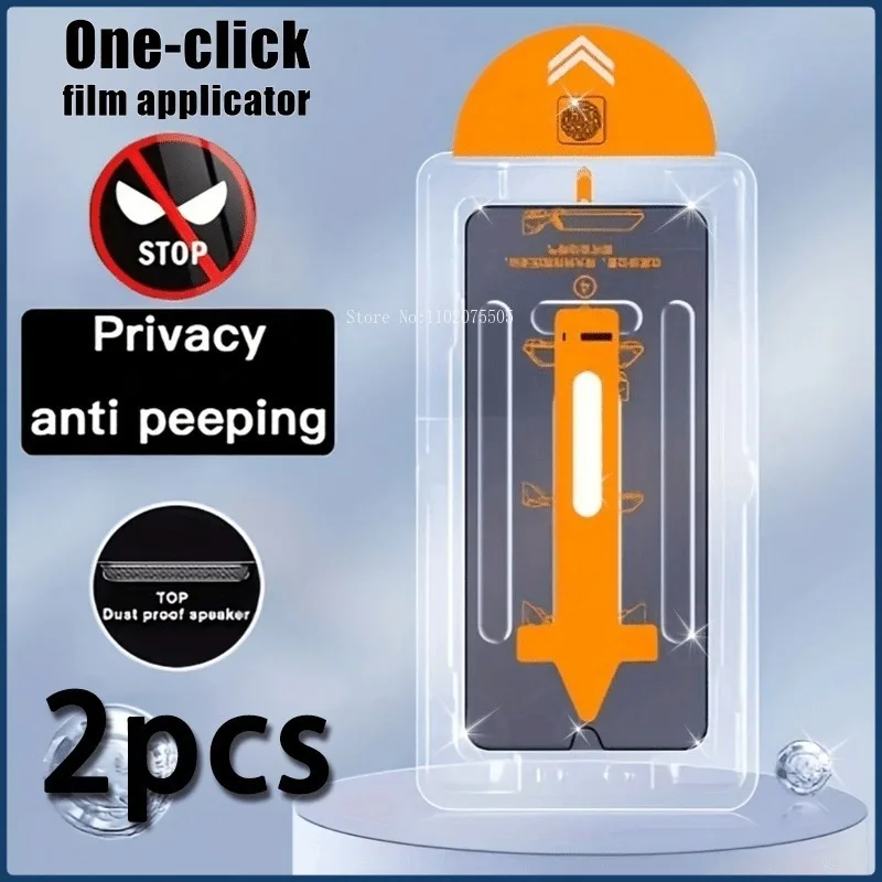 

2Pcs Premium Privacy Tempered Glass for IPhone 15 14 13 12 11 Promax 15 Pro XS 16 Plus 16E 16 Promax Anti-Spy, Easy Installation