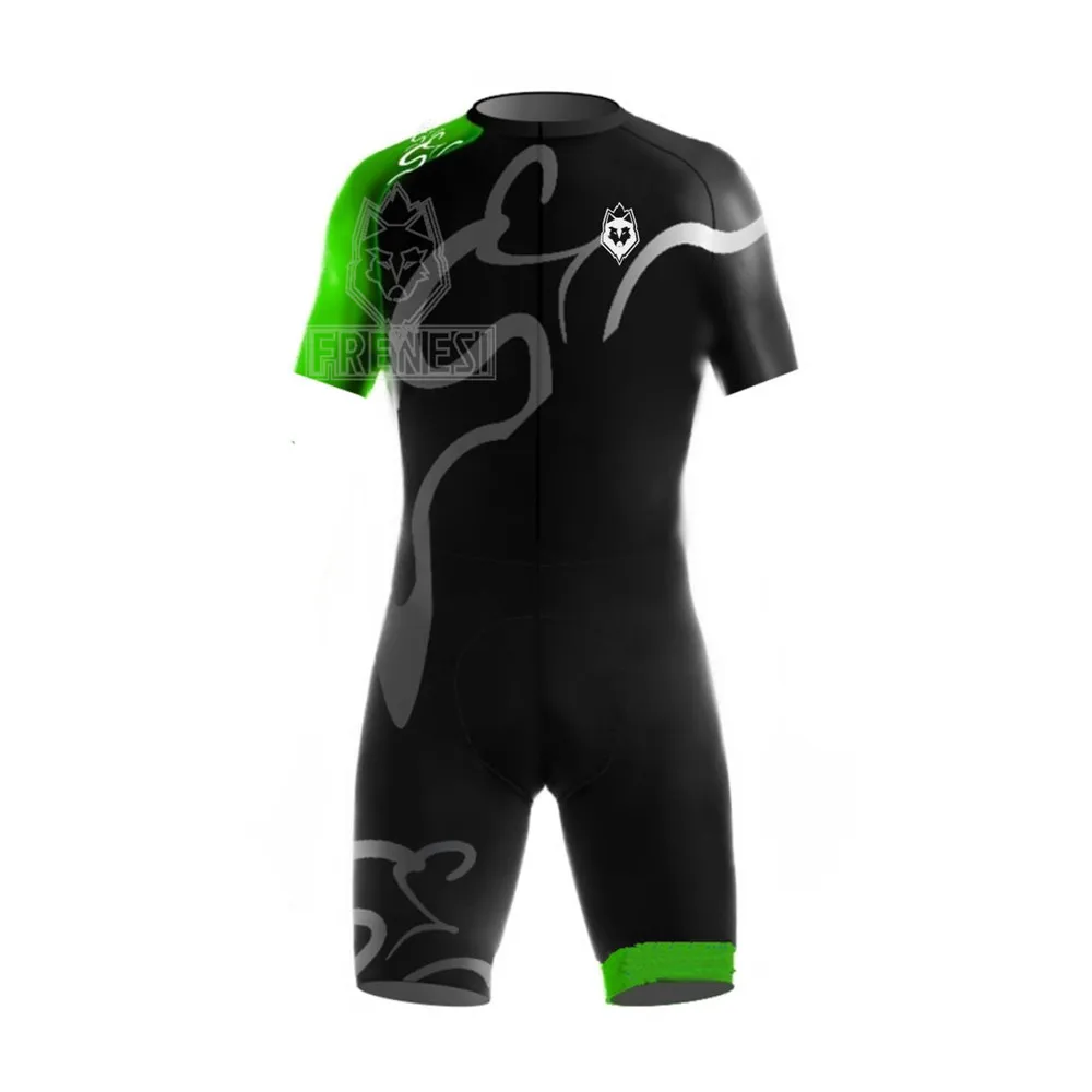 Frenesi Triathlon Cycling Skinsuit Men Aero One Piece Bike Tight Suit Long Sleeve MTB Race Speedsuit Pro Road Bicycle Jumpsuit