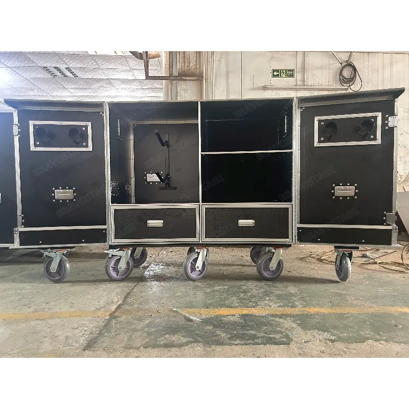 Portable Double Saddle Flight Case, Equestrian Tack Locker for Two Full Sets | Heavy-Duty Mobile Storage and Horse Saddle Box