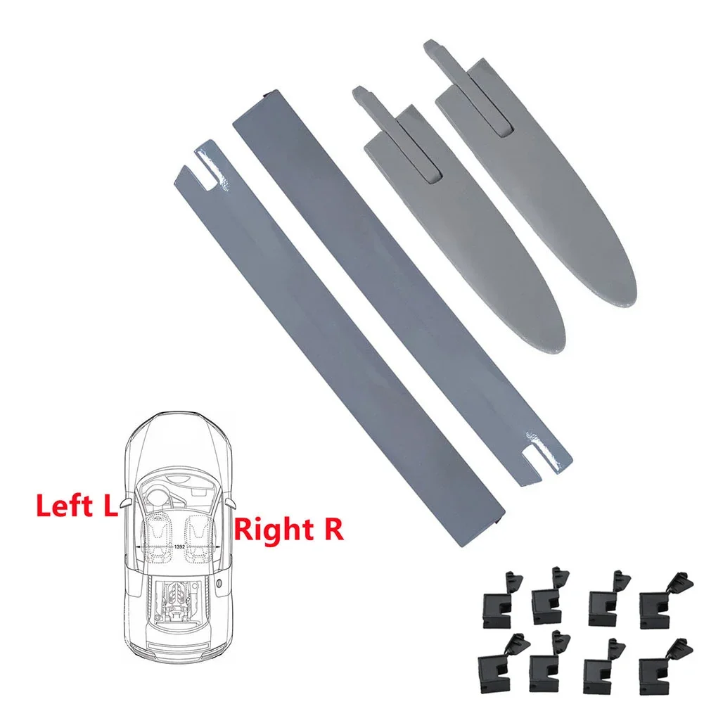 Part Hinge Cover Left Plastic Right Roof Top 12x Accessories Convertible Gray Hinge Cover Clip Useful Brand New