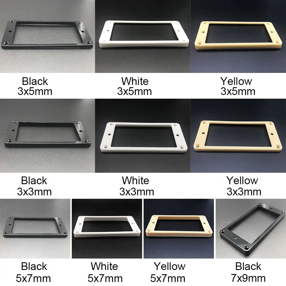 Substituição Frame Set para Humbucker, anéis de montagem, captador, captador de guitarra, captadores, 3 tamanhos, 2pcs