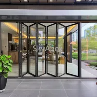 Energy Efficient Double Glazed Aluminium Bifold Door French Windows Hinged Sliding Stacking Glass Doors For Home  Commercial Use 3