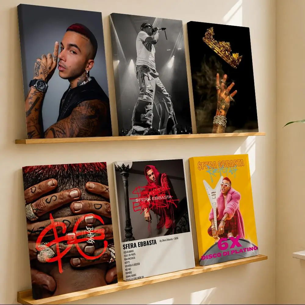 Famous Singer S-Sfera EbbastaS Framed Wall Painting Framed Poster Wall Decor – Complements Any Wall Ambiance