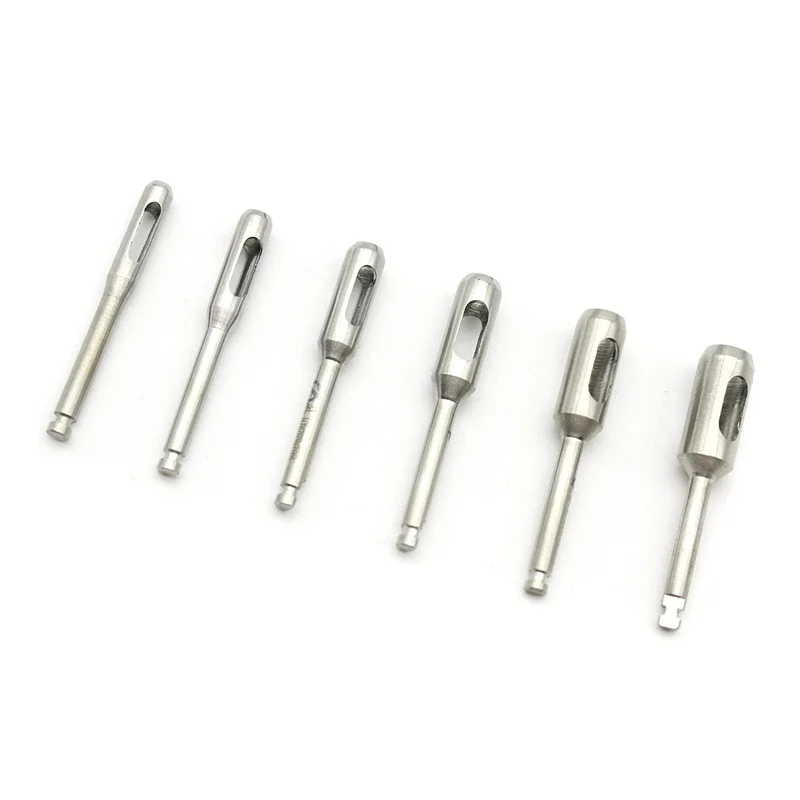 6Pcs Dental Gingival Circular Resection Drill Kit Stainless Steel Implant Tissue Punch Gingival Ring Cutter Lab Surgical Tools