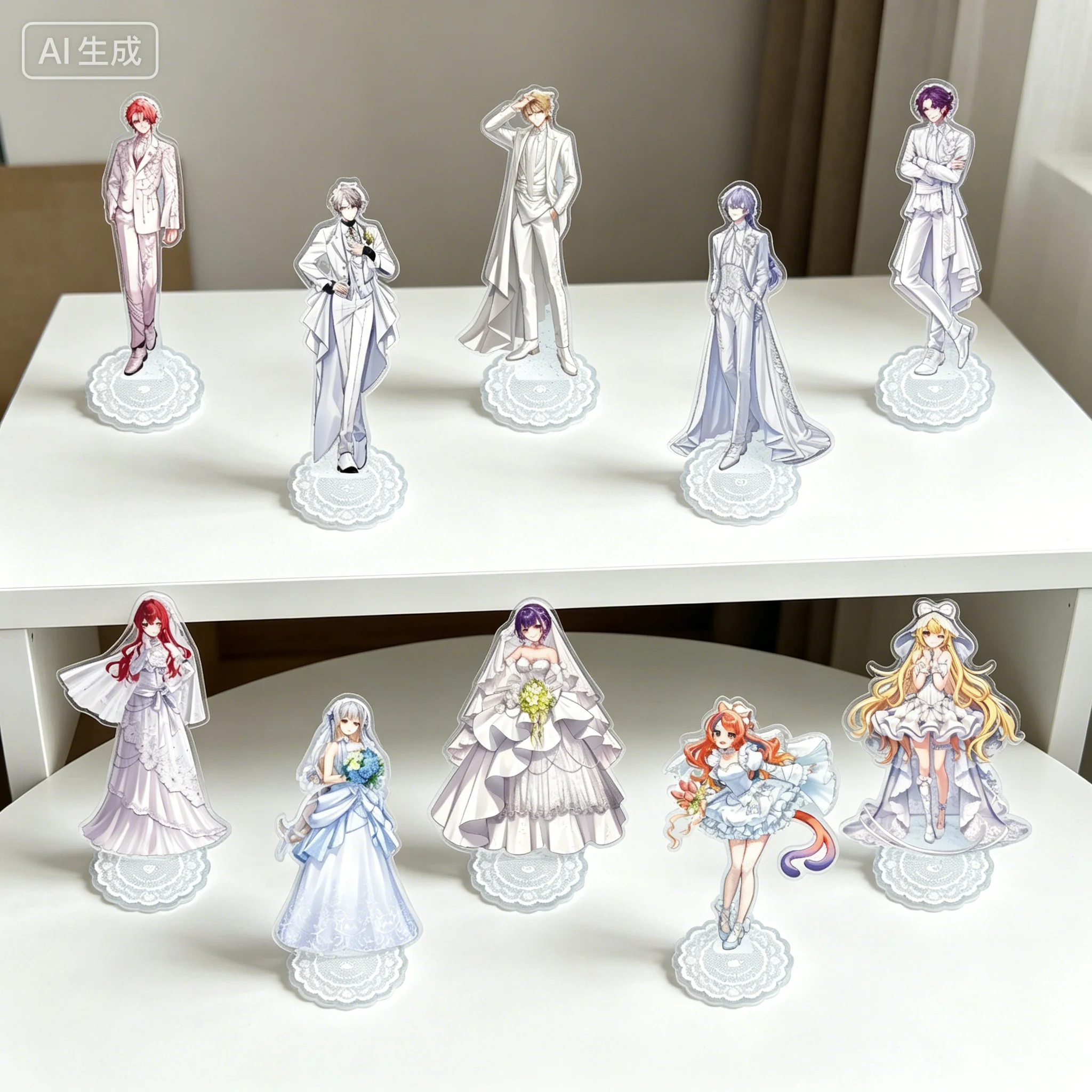 Nijisanji VTuber Luminous Marriage Planning Akagi Wen Acrylic Stand Model Plate Keychains Desktop Ornament Fans Gifts