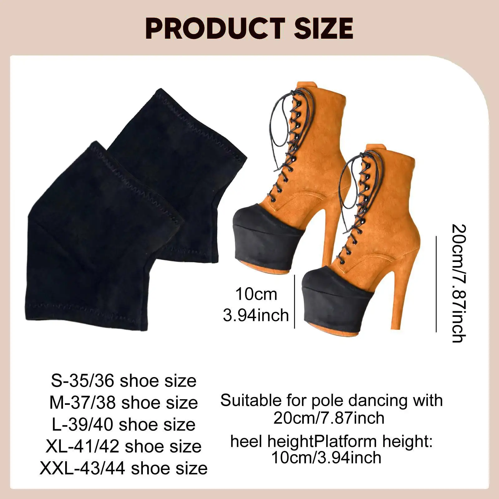 Protectores Profesionales de Gamuza para Zapatos y Botas de Alta Resistencia para Práctica de Pole Dance con Tacones para Mujeres