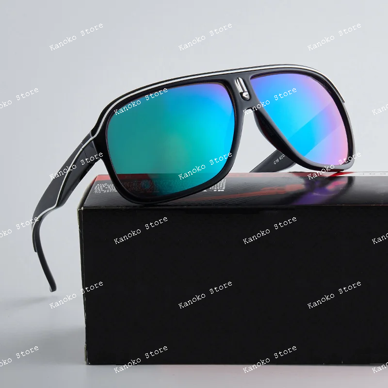

Sports sunglasses with large frame and colorful sunglasses for both men and women, fashionable retro sunglasses C19 large frame
