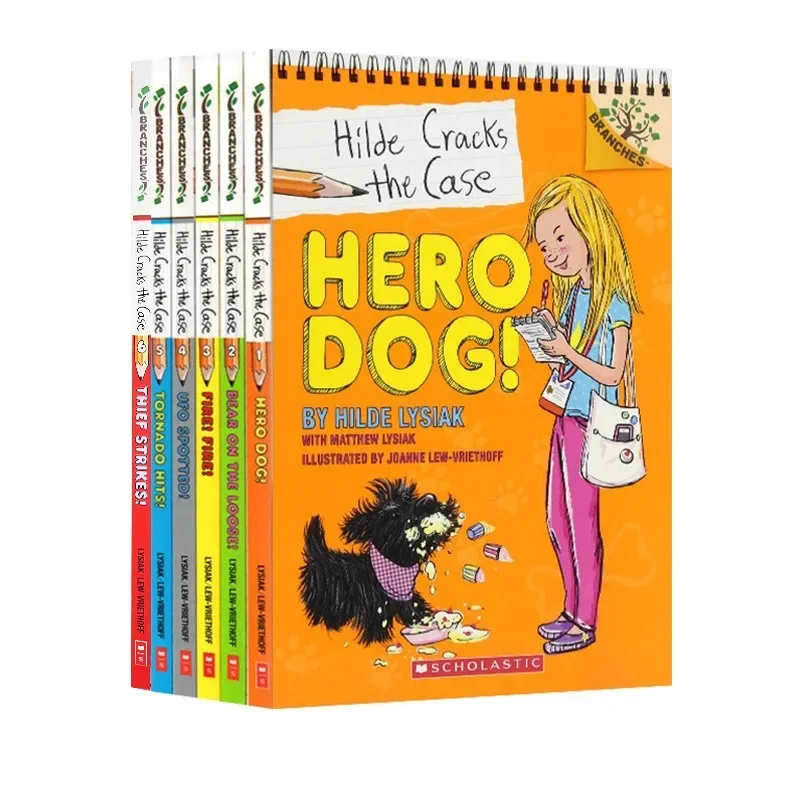 

6 Book/Set English Picture Book Hilde Cracks The Case English Story Book Child Early Education Kids Reading Book 3-6 Years