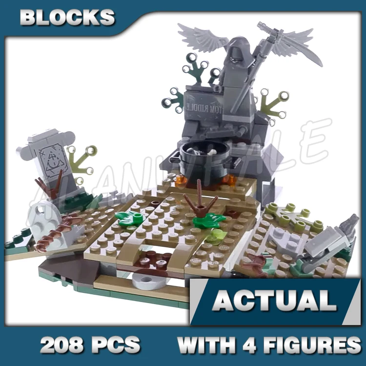 208pcs Magical World of Wizards The Rise of Volde Graveyard Tombstones 11345 Building Block Toys Compatible With Model