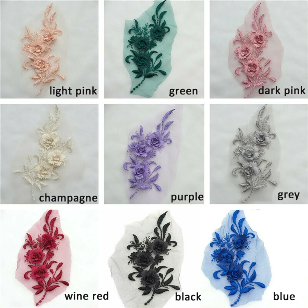 اليدوية 1 قطعة ملابس اللؤلؤ مطرز الملابس الخياطة تول النسيج الاكسسوارات الدانتيل زين التطريز فستان الزفاف ديكور #5