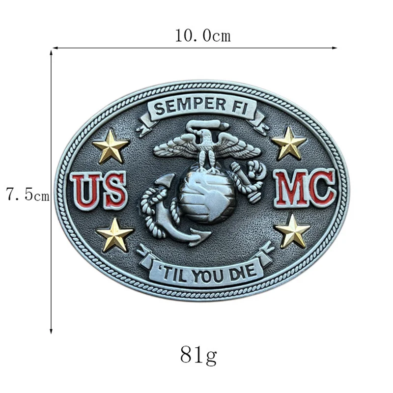 Águia e âncora Pentagram Belt Buckle, estilo ocidental