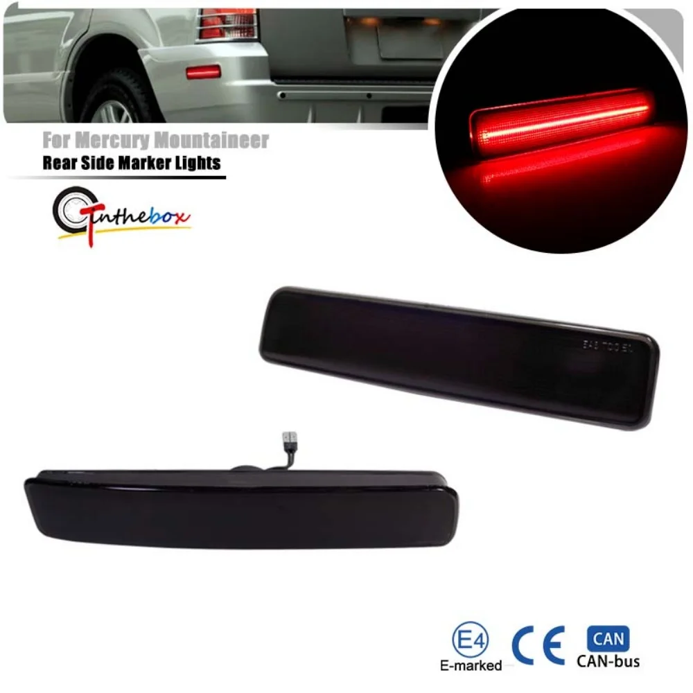 

Красный светодиодный задний бампер, боковые габаритные огни для Mercury Mountaineer 2002-2010, габаритный фонарь, ходовые огни, расклешенные фонари на крыле