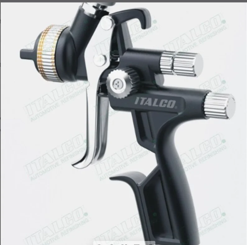 ITALCO GLOSS1 Professionelle 1,3mm HVLP Hochdruck-Spritzpistole 600ml Tragbarer Becher Farbsprühgerät Pneumatische Kraftquelle Industriell