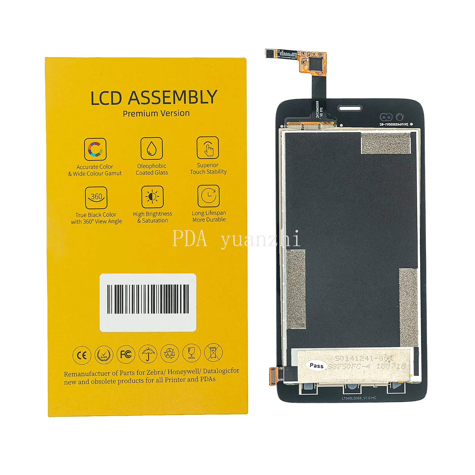 LCD Module with Touch Screen Digitizer for Honeywell EDA51