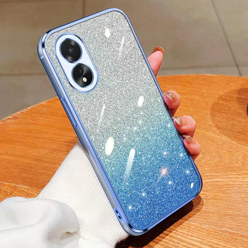 For Oppo A78 4G Case OPPO A78 5G phone Case oppo a78 Electroplated Glitter Case CPH2565 CPH2483 CPH2495 Bumper Clear Back Cover