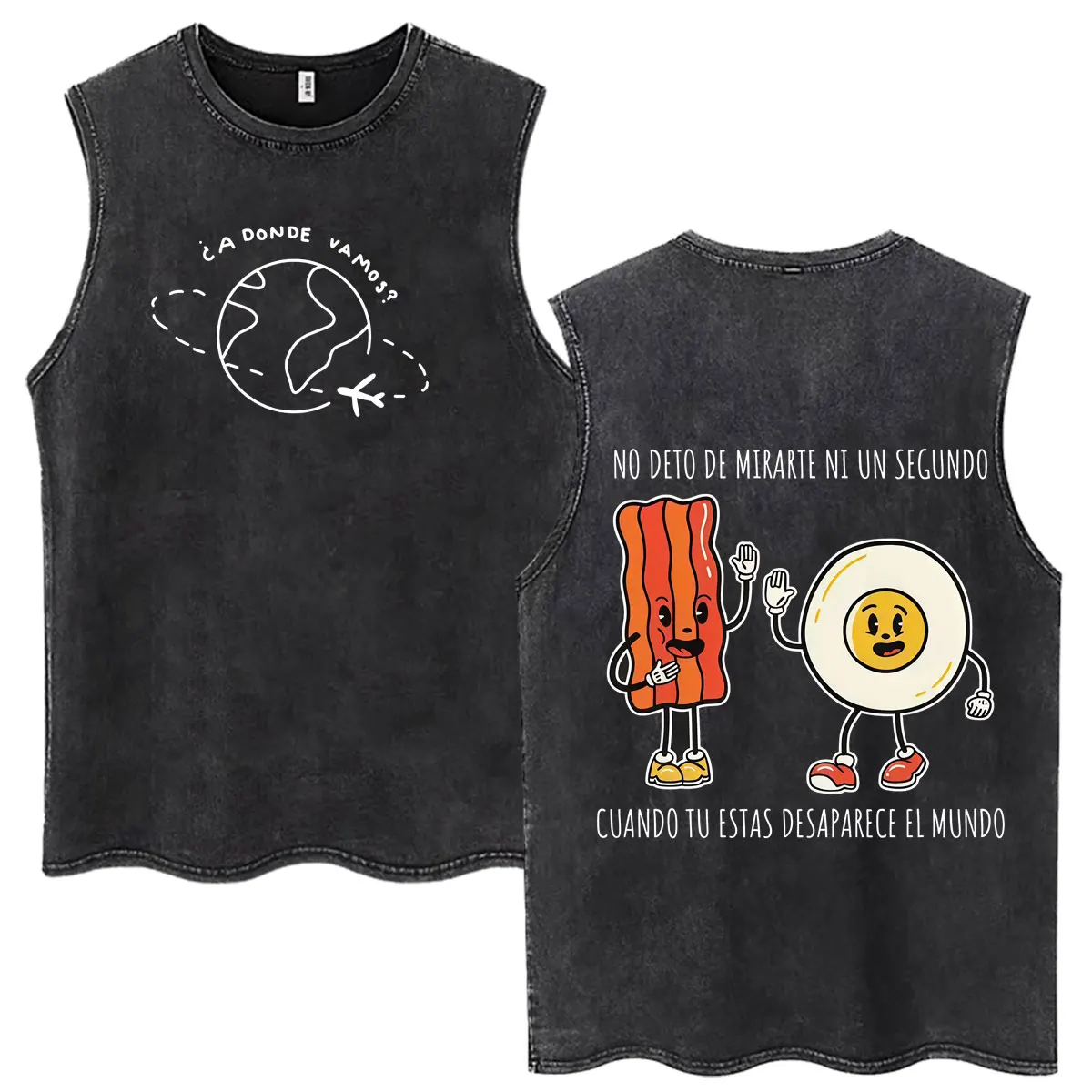 Morat Yem Se Fue El Ayer Y Ya Es Manana Tour 2026 Print Vest Vintage Washed T-shirts Men Women Hip-hop Loose Cotton Man T-shirts