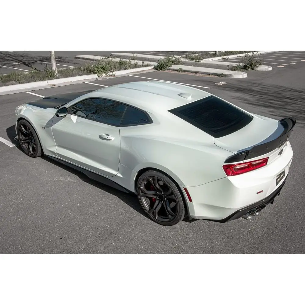 

Replacement for 2016-Present Chevrolet Camaro All Models | 1LE Extended Style Add-On Rear Trunk Lid Wing with Aluminum Painted G