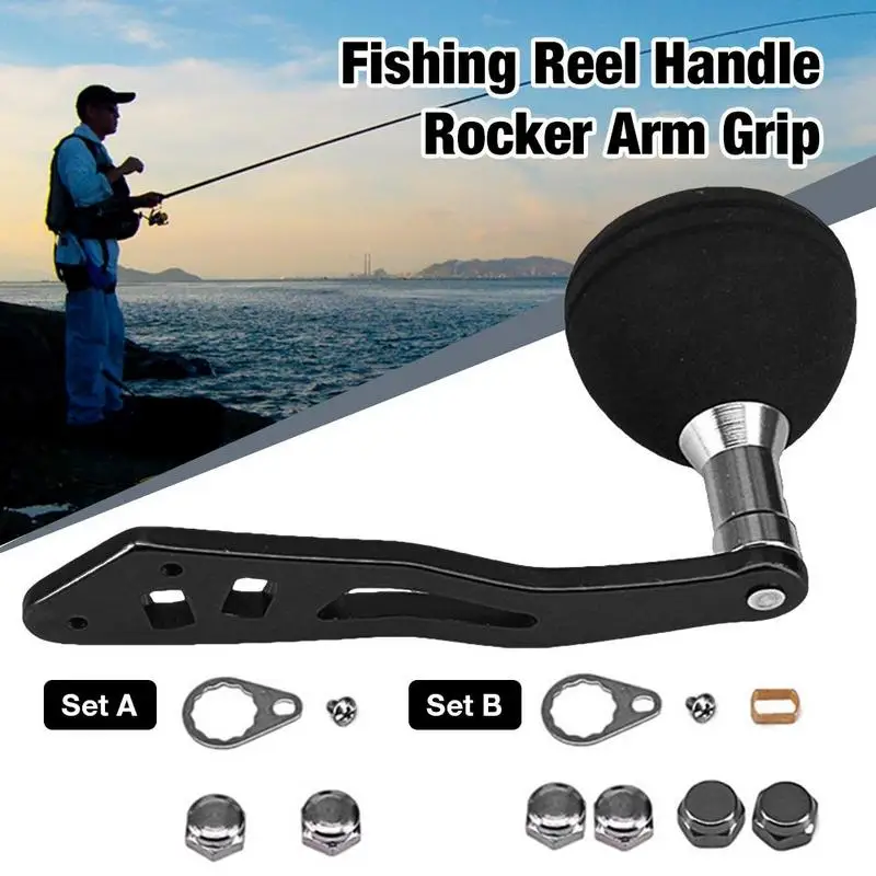 Fishing Reel Handle Metal Knobs Handle Grip Fishing Spinning Reel Rocker Arm Grip Fishing Reel Modification Fishing Equipment