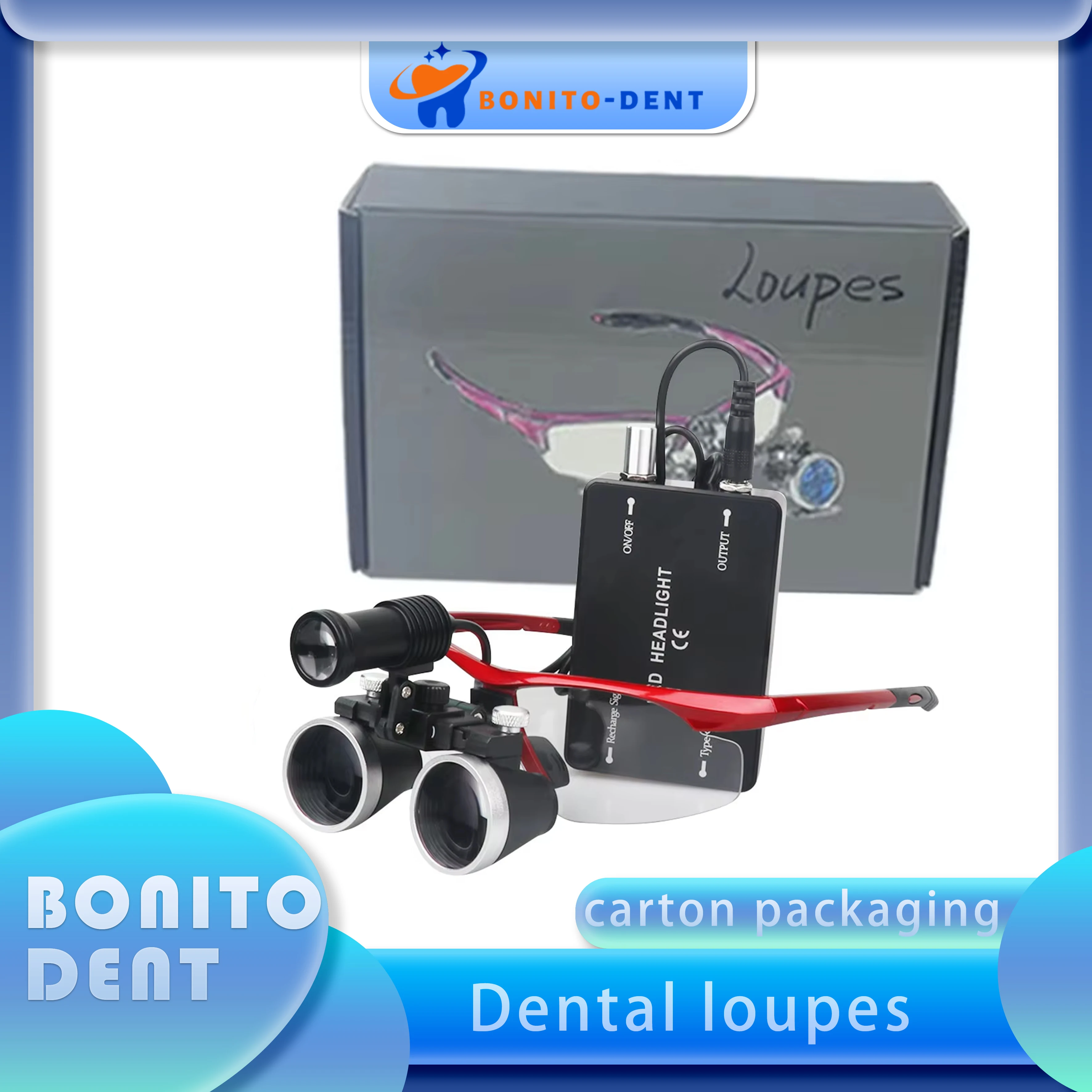 Dental Binocular Magnifier Ultra-lightweight Optical Loupes 320-420mm Magnifying Glass For Dentist Surgery 2.5X 3.5X