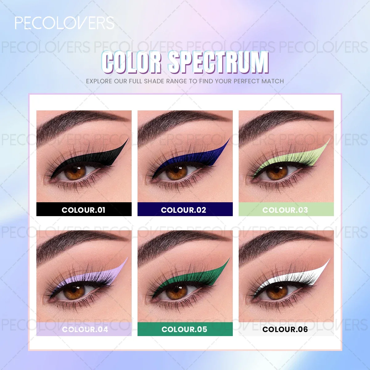 1PC Colorful Waterproof Quick-drying Liquid Eyeliner, Anti-smudge, Smooth Application, Multi-color Options, Ultra-fine Tip