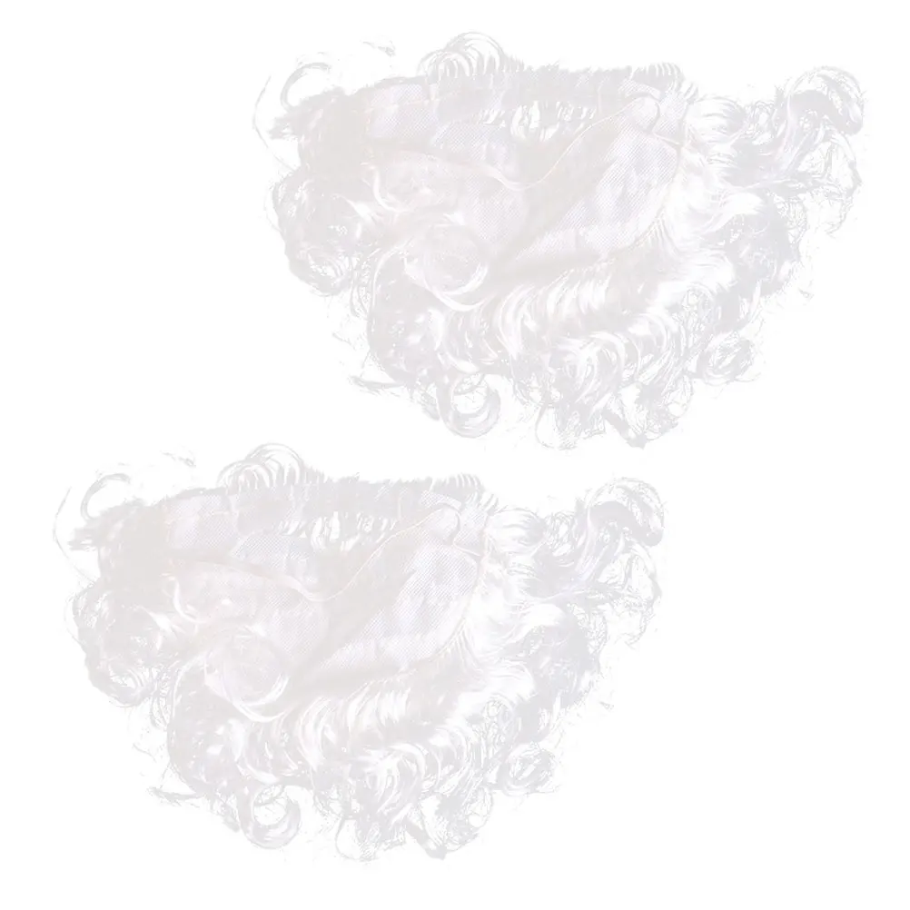 

2Pcs Santa Claus Beards Christmas Fake Brown Props Cosplay Decorations Costumes Festive Accessories Party Supplies Facial Hair