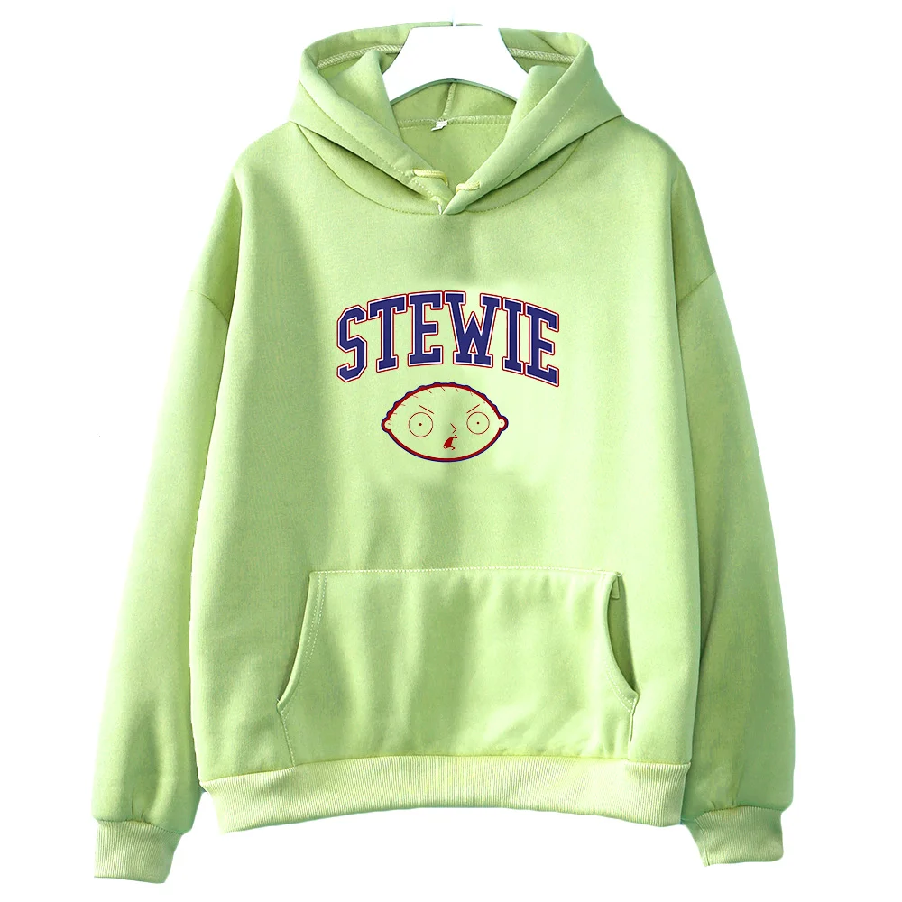 Cute Family Guy Hooded Unisex Harajuku Kawaii Casual Sweatshirt Cartoon Print Manga Japanese Anime Clothes Moletom Soft Hoody