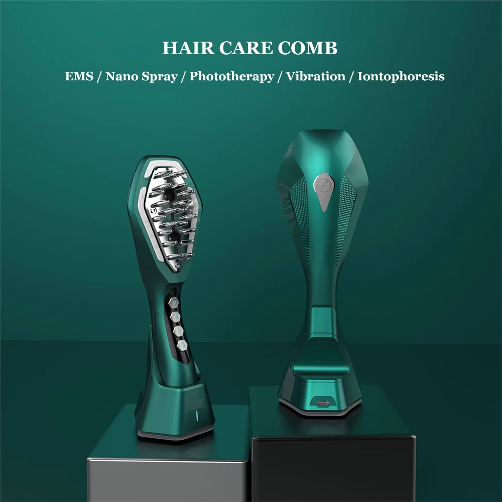 Multi-functional Phototherapy lon Hair Care Comb Nano Spray Scalp Massage Microcurrent Hair Growth Comb