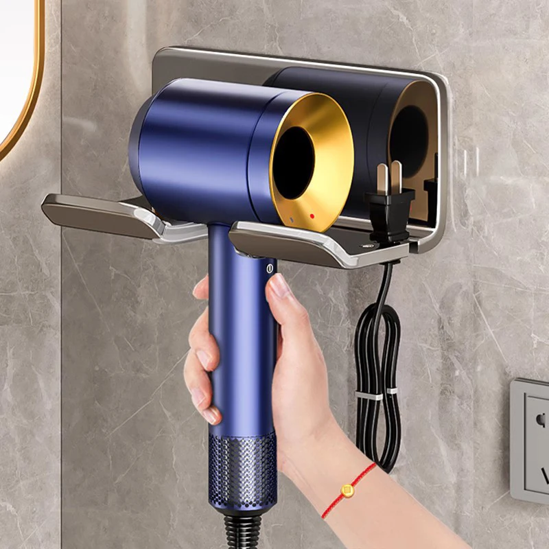 

Hair Dryer Holder For Dyson Wall Mounted Hair Straightener Stand Nail-free Hair Dryer Support Bathroom Organizer Storage Shelf