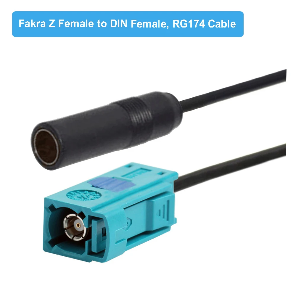 Car Radio Aerial Antenna Adapter Connector Cable Fakra Z Female to Din Female Aerial Antenna Pigtail RG174 15CM 20CM 50CM
